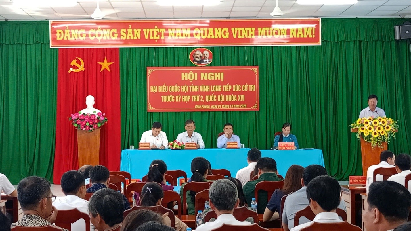 Đoàn Đại Biểu Quốc Hội Đơn Vị Số 01 Tỉnh Vĩnh Long Tiếp Xúc Cử Tri Xã Bình Phước Trước Kỳ Họp Thứ 02, Quốc Hội Khóa XVI