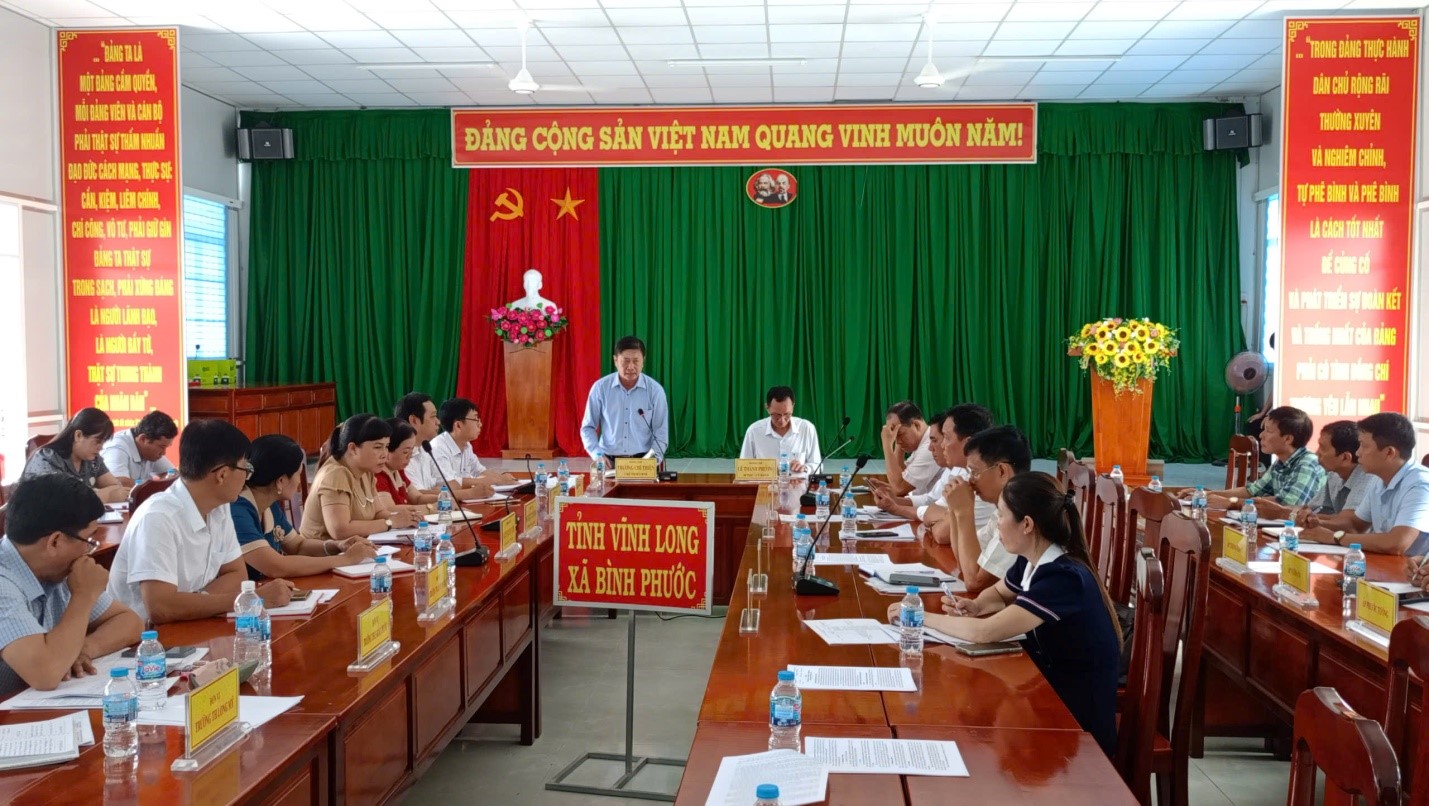 UBND xã Bình Phước tổ chức hội nghị sơ kết công tác tháng 08, triển khai nhiệm vụ trọng tâm tháng 09 năm 2026